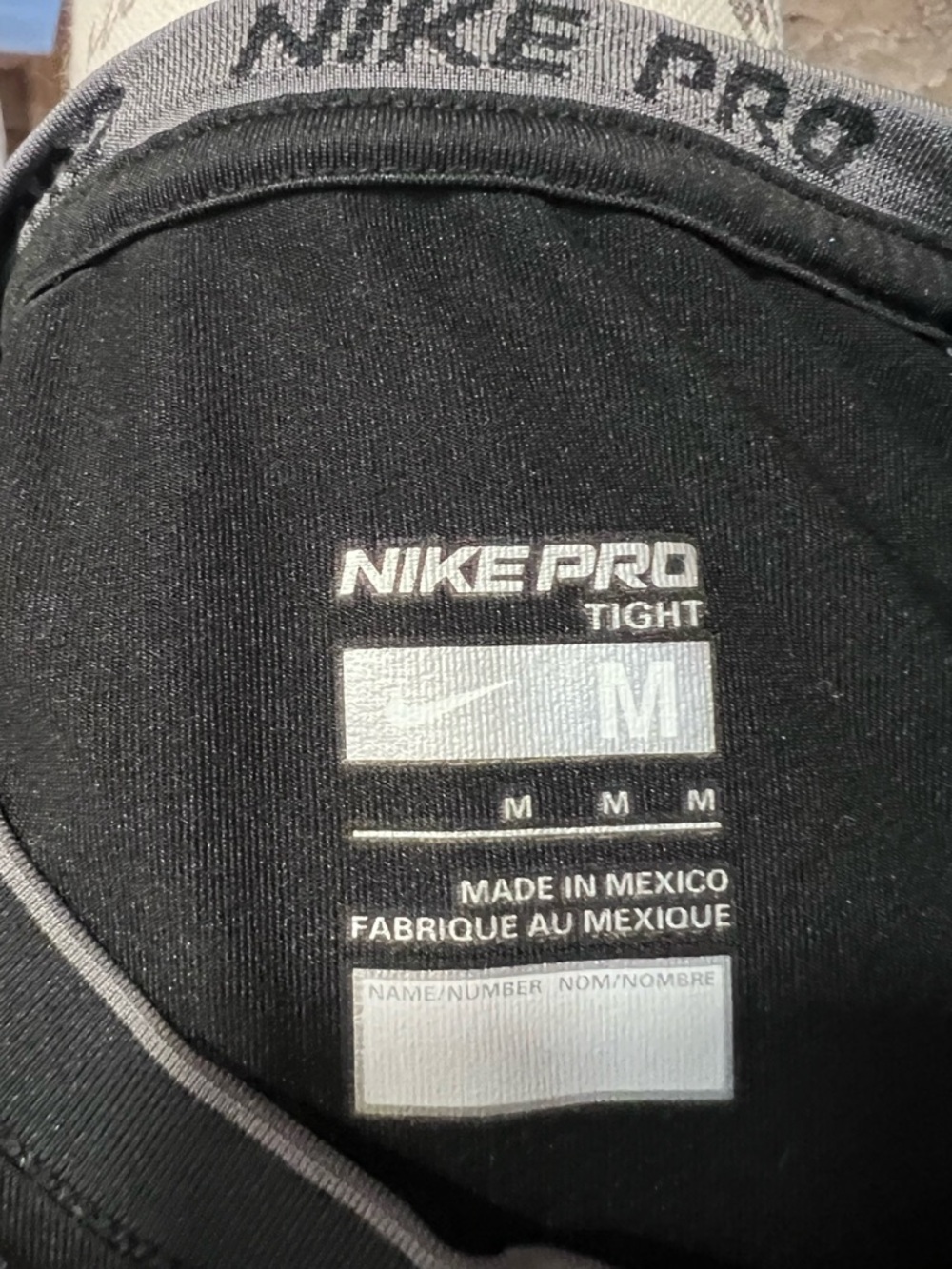 Men’s size M Nike Dri Fit Pro Combat Black Long Sleeve Performance Top. - Picture 6 of 6